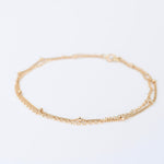 14K Gold Double Chain Bracelet – Cable & Satellite Chain - Sash Jewelry