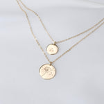 14K Gold Mother Daughter Dandelion Necklace Set - Sash Jewelry
