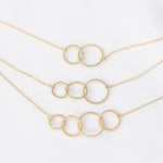14K Gold Interlocking Circle Necklace – 40th Birthday Gift - Sash Jewelry