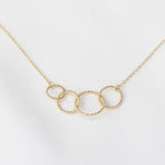 14K Gold Interlocking Circle Necklace – 40th Birthday Gift - Sash Jewelry