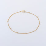 14K Gold Satellite Chain Anklet. 14K Gold Delicate Anklet - Sash Jewelry
