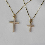 14K Gold Mother Daughter Cross Necklace Set - Sash Jewelry