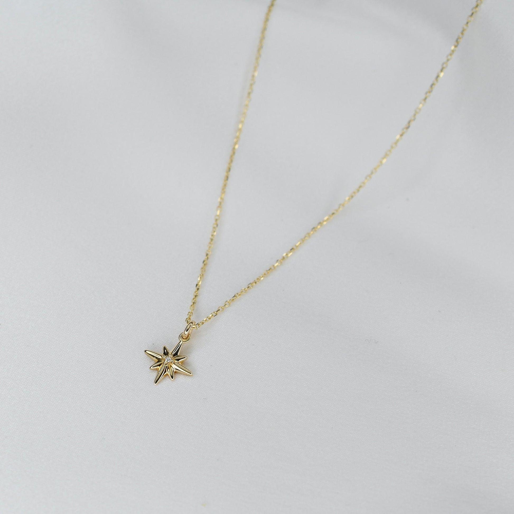 Shine bright with this dainty 14K solid gold North Star necklace, designed to symbolize guidance, protection, and inspiration.