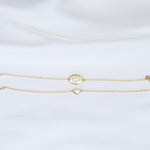 Mother Daughter Bracelet Set – 14K Gold Heart Charm Bracelets - Sash Jewelry