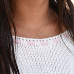 14K Gold Dainty Tiny Sideway Cross Necklace — Delicate Sideway Cross Necklace - Sash Jewelry