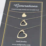 14K Gold Generations necklace. Generations gift - Sash Jewelry