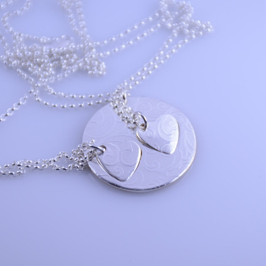 Mother 2 daughter necklace set, Mother two daughters gift, Mother's day gift, Mother daughter necklace set - Sash Jewelry