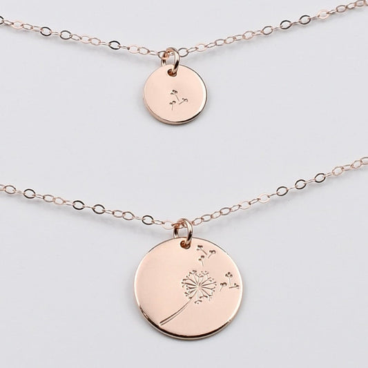 Mother & Daughter Dandelion Necklace Set – Matching Mother’s Day Gift