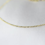 14K Gold Diamond Cut Bead Chain Bracelet - 1.1mm Bead Chain Bracelet - Sash Jewelry