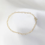 14K Gold Heart Chain Bracelet - Sash Jewelry