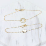 Mother daughter bracelet. 14K gold personalized bracelet. Mothers day gift - Sash Jewelry