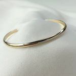 14K Solid Gold Cuff Bracelet: Minimalist Style - Sash Jewelry