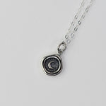 Crescent Moon Wax Seal Necklace - Sash Jewelry