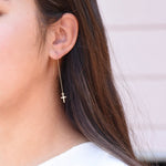 Cross Threader Earrings - Sash Jewelry
