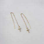 Cross Threader Earrings - Sash Jewelry