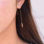 Cross Threader Earrings - Sash Jewelry