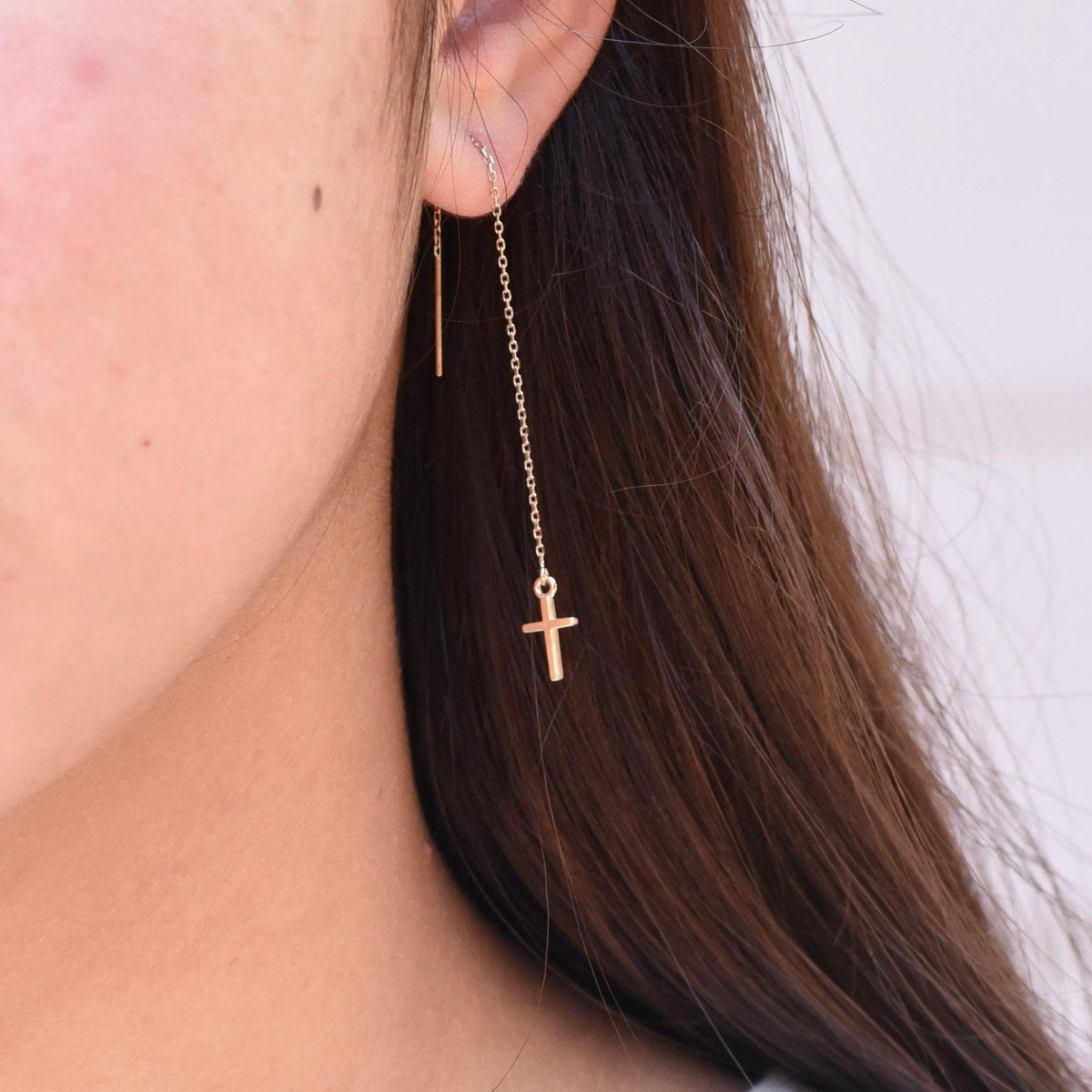 Cross Threader Earrings - Sash Jewelry