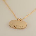 Custom Kids Name Necklace – Personalized Name Disc Necklace - Sash Jewelry