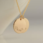 Custom Kids Name Necklace – Personalized Name Disc Necklace - Sash Jewelry