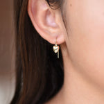 14K Gold Heart Earrings. 14K gold tiny heart earrings. Dainty earrings. Gift for her. - Sash Jewelry
