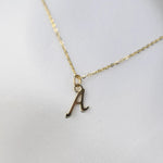 Dainty 14K Solid Gold Initial Necklace | Personalized Charm - Sash Jewelry
