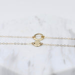 Mother daughter bracelet. 14K gold personalized bracelet. Mothers day gift - Sash Jewelry