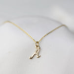Dainty 14K Solid Gold Initial Necklace | Personalized Charm - Sash Jewelry