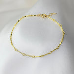 Dapped Bar Link Chain Bracelet – 1.4mm Gold Filled Dapped Bar Bracelet - Sash Jewelry