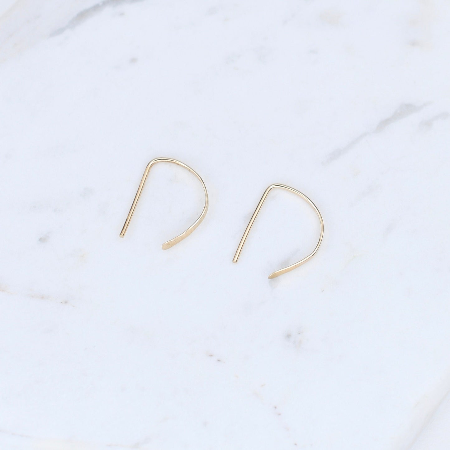 14K Gold Open Hoop Earrings