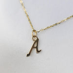 Dainty 14K Solid Gold Initial Necklace | Personalized Charm - Sash Jewelry