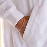 14K Gold Men's Box Chain Bracelet: 2.5mm Rounded Design - Sash Jewelry