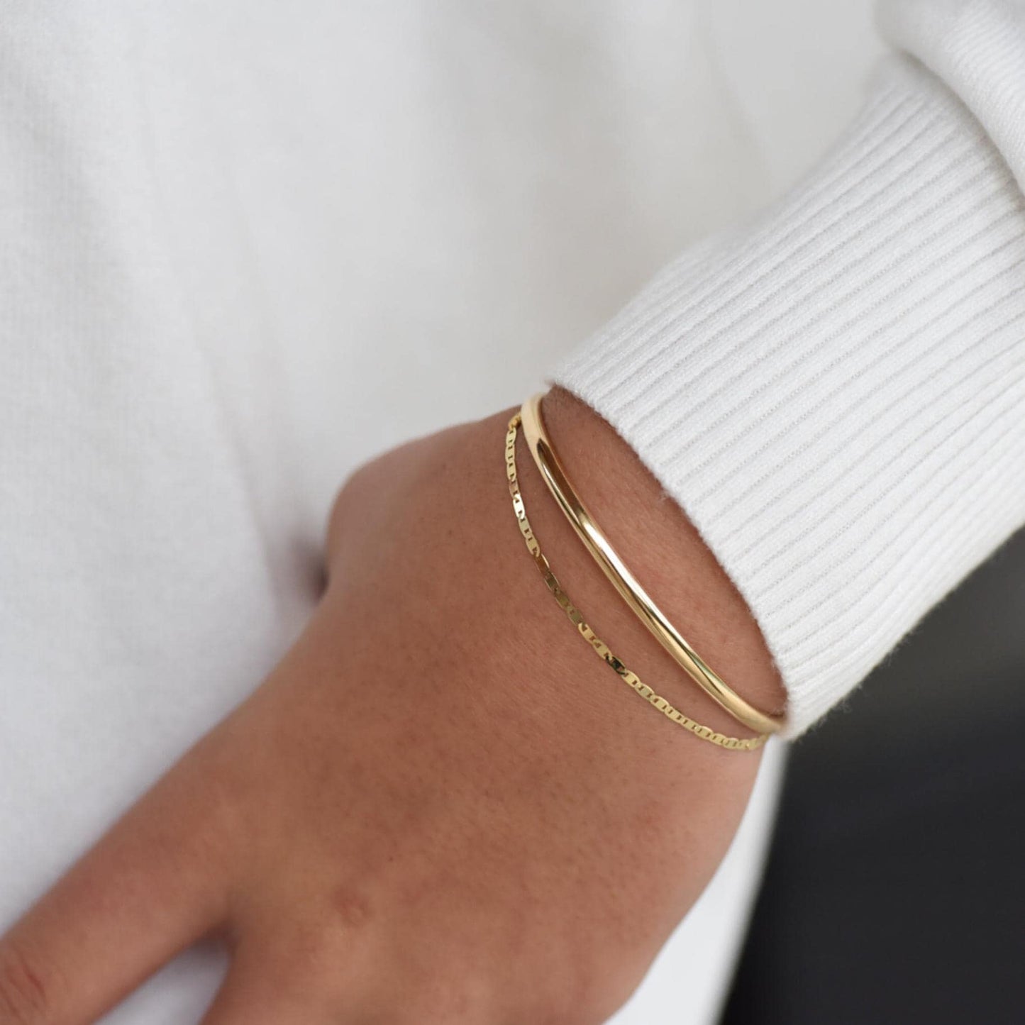 14K Gold Dainty Chain Bracelet