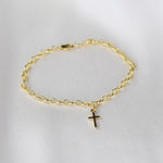 14K Gold Cross Bracelet - Sash Jewelry