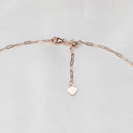 Rose gold necklace with a heart-shaped pendant 