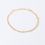 14K Gold Double Chain Bracelet – Cable & Satellite Chain - Sash Jewelry