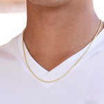 14K Gold Rounded Box Chain Necklace - 1.7mm - Sash Jewelry