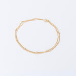 14K Gold Double Chain Bracelet – Cable & Satellite Chain - Sash Jewelry