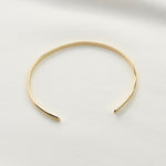 14K Solid Gold Cuff Bracelet, Minimalist Cuff Bracelet, Delicate cuff bracelet - Sash Jewelry