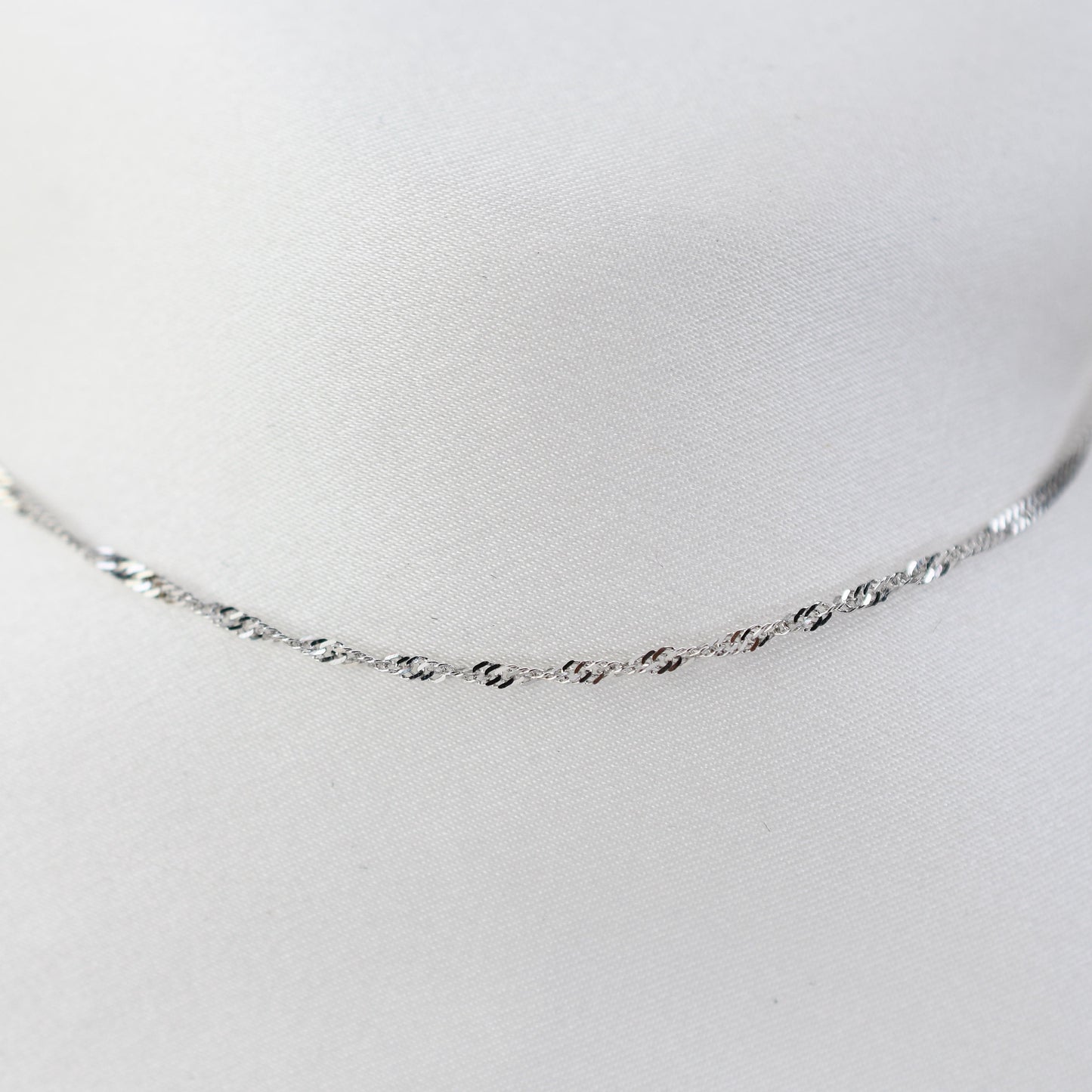 14K White Gold Anklet: Delicate Chain Ankle Bracelet