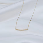 14k solid gold bar necklace 