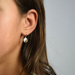 Small sand dollar earrings. Silver sand dollar earrings. Gold sand dollar earrings - Sash Jewelry
