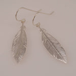 Feather Earrings – Minimalist Feather Dangle Earrings - Sash Jewelry
