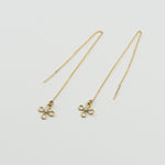 Gold Threader Tiny Flower Earrings - Sash Jewelry
