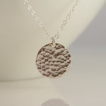 Hammered Disc Necklace - Sash Jewelry