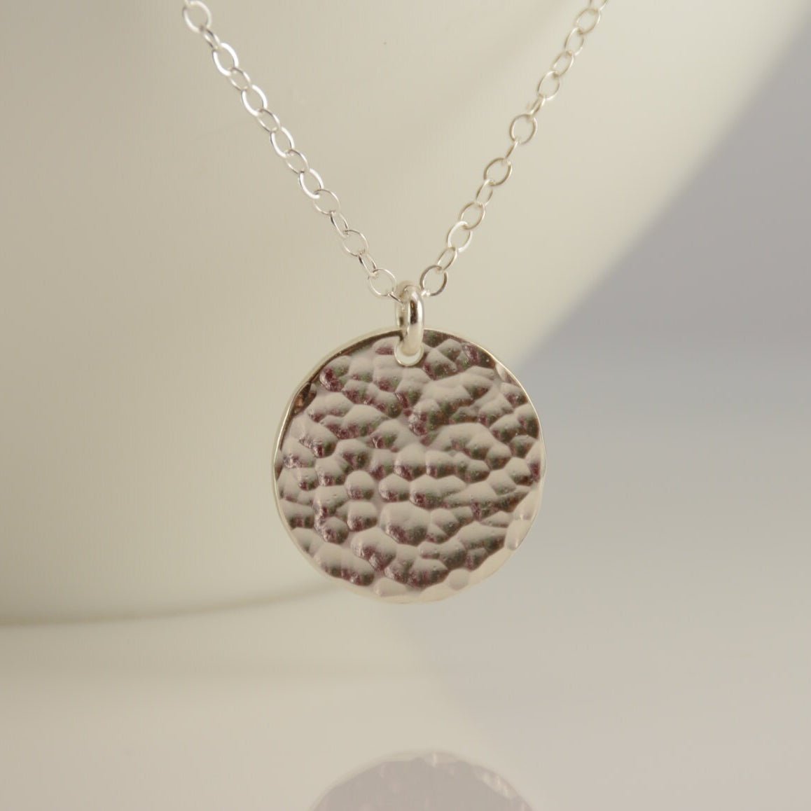 Hammered Disc Necklace - Sash Jewelry