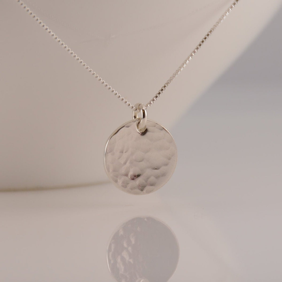 Hammered Disc Necklace - Sash Jewelry