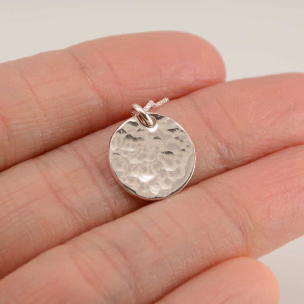 Hammered Disc Necklace - Sash Jewelry