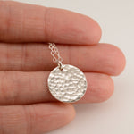 Hammered Disc Necklace - Sash Jewelry