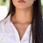 Minimalist Gold Necklace - Sash Jewelry