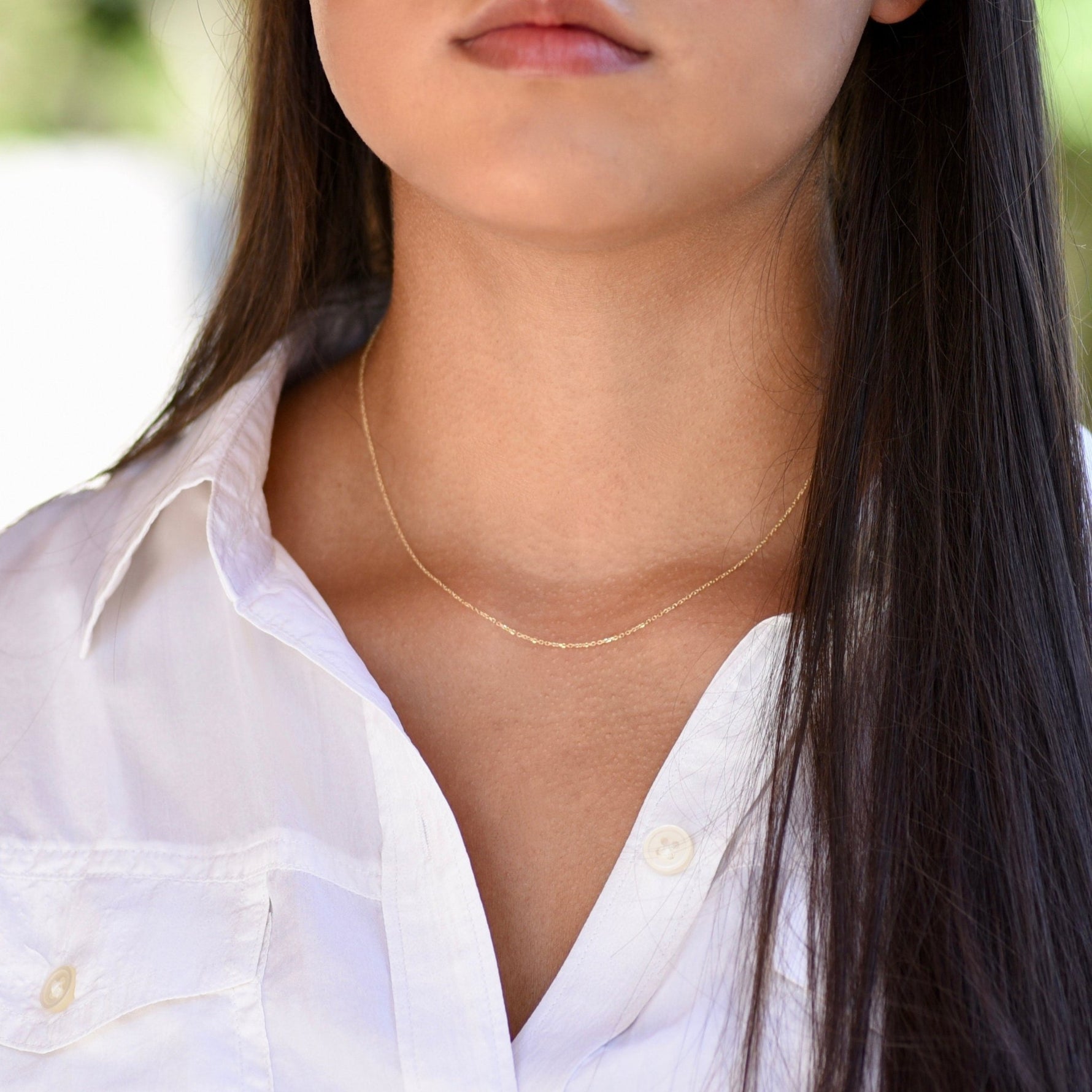 Minimalist Gold Necklace - Sash Jewelry